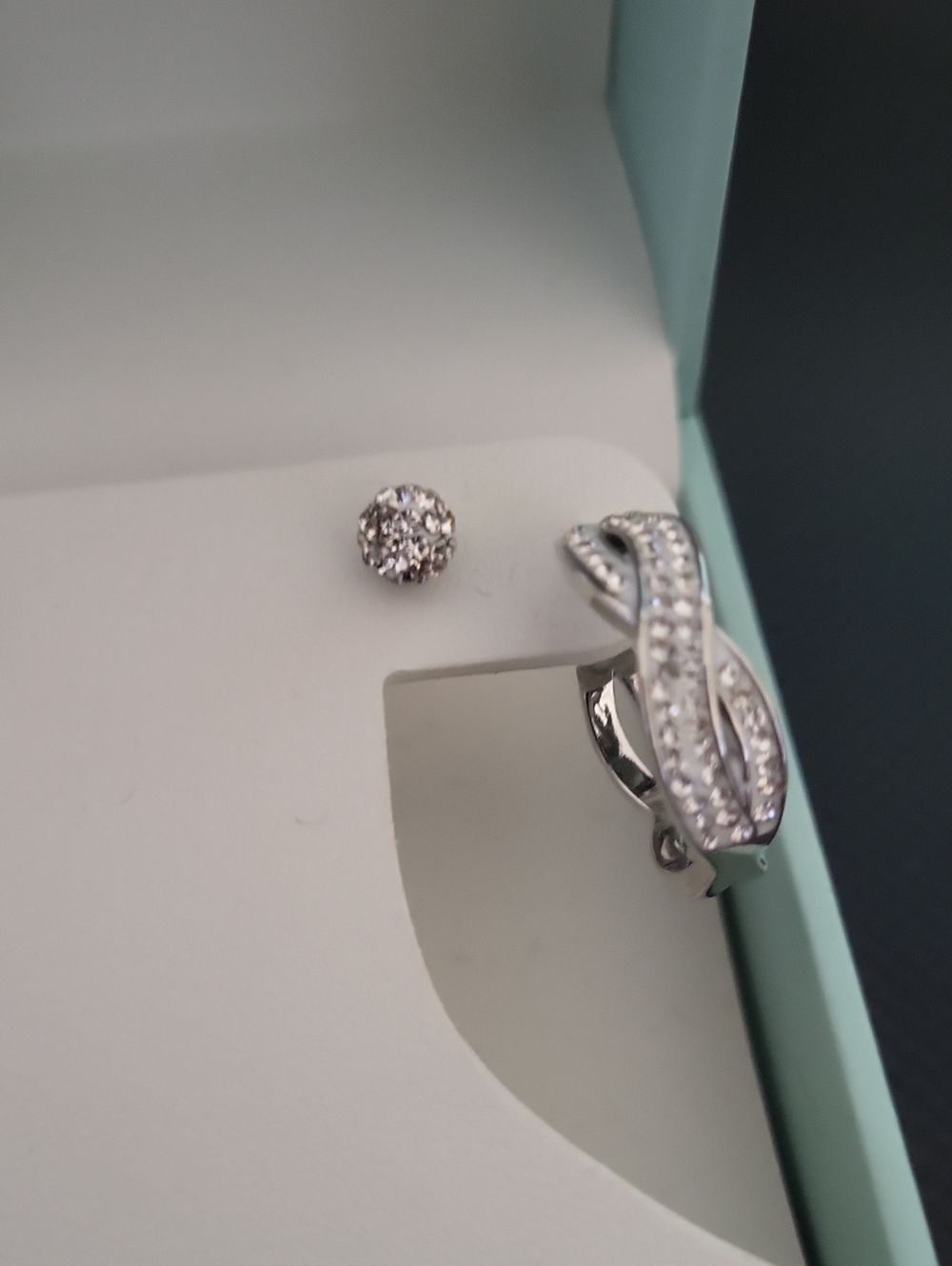 Sofia James Silver-Plated Crystal Earrings Set - Silver With Clear Stones - Picture 3 of 5